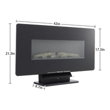 Load image into Gallery viewer, 42 inch LED Electric Wall Mounted Fireplace 7 Flame Colours with Freestanding Leg