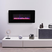 Load image into Gallery viewer, 42 inch LED Electric Wall Mounted Fireplace 7 Flame Colours with Freestanding Leg