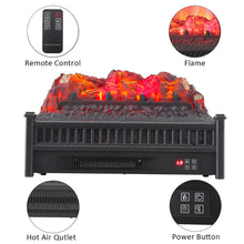 Load image into Gallery viewer, 23 Inch Freestanding Fireplace Fake Firewood LED Flame Effect