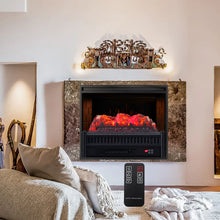 Load image into Gallery viewer, 23 Inch Freestanding Fireplace Fake Firewood LED Flame Effect