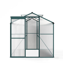 Load image into Gallery viewer, 6ft x 6ft Garden Greenhouse Aluminium Polycarbonate Green Plant Housing Without Base
