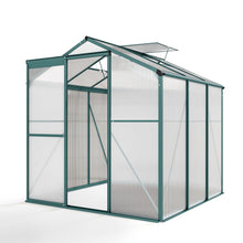 Load image into Gallery viewer, 6ft x 6ft Garden Greenhouse Aluminium Polycarbonate Green Plant Housing Without Base