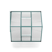 Load image into Gallery viewer, 6ft x 6ft Garden Greenhouse Aluminium Polycarbonate Green Plant Housing Without Base