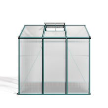 Load image into Gallery viewer, 6ft x 6ft Garden Greenhouse Aluminium Polycarbonate Green Plant Housing Without Base