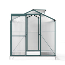 Load image into Gallery viewer, 4ft x 6ft Garden Greenhouse Aluminium Polycarbonate Green Plant Housing With Base