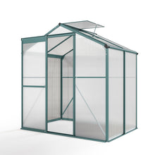 Load image into Gallery viewer, 4ft x 6ft Garden Greenhouse Aluminium Polycarbonate Green Plant Housing Without Base