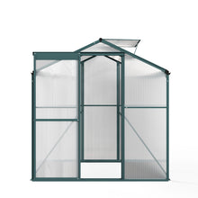 Load image into Gallery viewer, 4ft x 6ft Garden Greenhouse Aluminium Polycarbonate Green Plant Housing Without Base