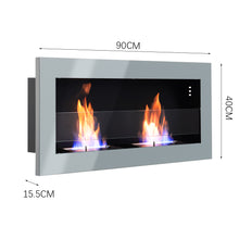Load image into Gallery viewer, Indoor Wall Mounted Recessed Bio Ethanol Fireplace-4 Color Options