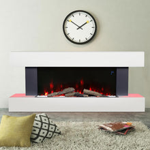 Load image into Gallery viewer, 50 inch Large LED Electric Fireplace Remote WiFi Control 7 Flame Colors