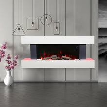Load image into Gallery viewer, 50 inch Large LED Electric Fireplace Remote WiFi Control 7 Flame Colors