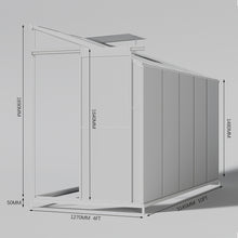 Load image into Gallery viewer, Livingandhome 10 x 4 ft Lean-to Aluminum Greenhouse with Sliding Door, PM1041PM1042