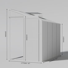 Load image into Gallery viewer, Livingandhome 8 x 4 ft Lean-to Aluminum Greenhouse with Sliding Door, PM1047PM1048