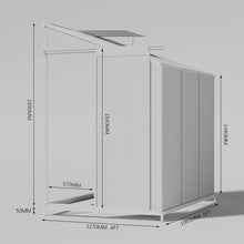 Load image into Gallery viewer, Livingandhome 6 x 4 ft Lean-to Aluminum Greenhouse with Sliding Door, PM1049PM1050