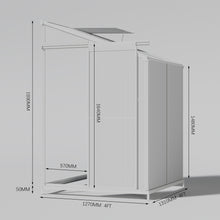 Load image into Gallery viewer, Livingandhome 4 x 4 ft Lean-to Aluminum Greenhouse with Sliding Door, PM1053PM1054