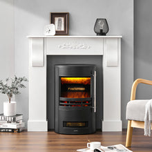 Load image into Gallery viewer, 2000W Freestanding Electric Fireplace Realistic LED Flame Heater
