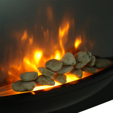 Load image into Gallery viewer, 1800W Wall Mounted Fireplace with Pebbles Bowl 7 Flame Colours