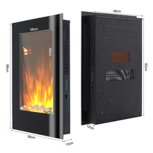 Load image into Gallery viewer, Vertical Wall Mount Electric LED Fireplace Space Heater