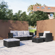 Load image into Gallery viewer, Set of 6 Outdoor Garden Furniture Set, Rattan Corner Sofa, Patio Conversation set