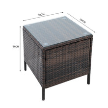 Load image into Gallery viewer, 3 Pcs Outdoor Patio Rattan Furniture Set Modern Bistro Chairs and Side Table Set, PM1087