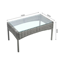 Load image into Gallery viewer, 4 Pcs Outdoor Patio Rattan Furniture Set Modern Bistro Chairs and Side Table Set, PM1088