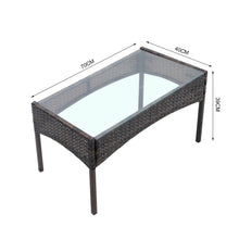 Load image into Gallery viewer, 4 Pcs Outdoor Patio Rattan Furniture Set Modern Bistro Chairs and Side Table Set, PM1089