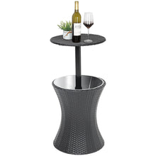 Load image into Gallery viewer, Modern Wicker Height Adjustable Outdoor Cooler Bar Hot Tub Table