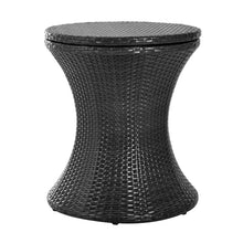 Load image into Gallery viewer, Outdoor Cool Bar Side Table Height Adjustable Wicker Ice Bucket, PM1094