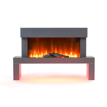 Load image into Gallery viewer, Large LED Standing Electric Fireplace 7 Flame Colours with Remote Control