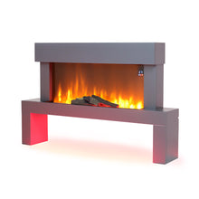 Load image into Gallery viewer, Large LED Standing Electric Fireplace 7 Flame Colours with Remote Control