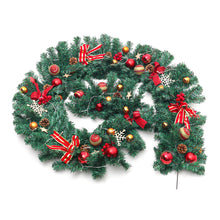 Load image into Gallery viewer, 1.8M or 2.7M LED Christmas Rattan Artificial Garland Wreath Swag Plants Hanging