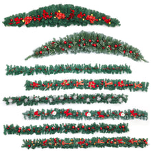 Load image into Gallery viewer, 1.8M or 2.7M LED Christmas Rattan Artificial Garland Wreath Swag Plants Hanging