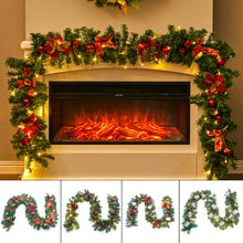 Load image into Gallery viewer, 1.8M or 2.7M LED Christmas Rattan Artificial Garland Wreath Swag Plants Hanging
