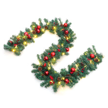 Load image into Gallery viewer, 1.8M or 2.7M LED Christmas Rattan Artificial Garland Wreath Swag Plants Hanging