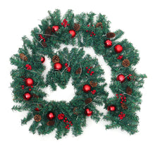 Load image into Gallery viewer, 1.8M or 2.7M LED Christmas Rattan Artificial Garland Wreath Swag Plants Hanging