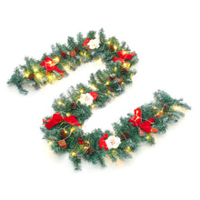 Load image into Gallery viewer, 1.8M or 2.7M LED Christmas Rattan Artificial Garland Wreath Swag Plants Hanging