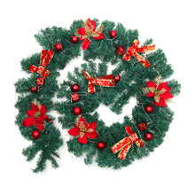Load image into Gallery viewer, 1.8M or 2.7M LED Christmas Rattan Artificial Garland Wreath Swag Plants Hanging