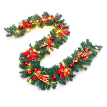 Load image into Gallery viewer, 1.8M or 2.7M LED Christmas Rattan Artificial Garland Wreath Swag Plants Hanging
