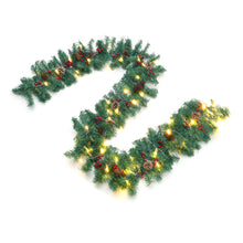 Load image into Gallery viewer, 1.8M or 2.7M LED Christmas Rattan Artificial Garland Wreath Swag Plants Hanging