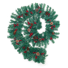 Load image into Gallery viewer, 1.8M or 2.7M LED Christmas Rattan Artificial Garland Wreath Swag Plants Hanging