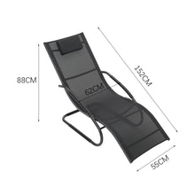 Load image into Gallery viewer, Garden sun lounger with cushion, Sun lounger recliner