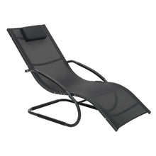Load image into Gallery viewer, Garden sun lounger with cushion, Sun lounger recliner