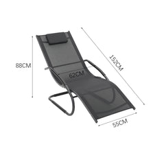 Load image into Gallery viewer, Garden sun lounger with cushion, Sun lounger recliner