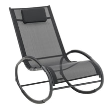 Load image into Gallery viewer, Outdoor patio rocking chair, Garden sun lounger with cushion