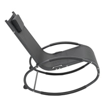 Load image into Gallery viewer, Outdoor patio rocking chair, Garden sun lounger with cushion