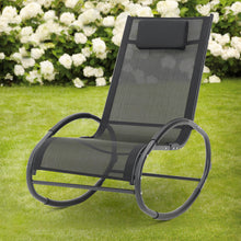 Load image into Gallery viewer, Outdoor patio rocking chair, Garden sun lounger with cushion