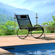 Load image into Gallery viewer, Outdoor patio rocking chair, Garden sun lounger with cushion