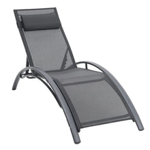 Load image into Gallery viewer, Set of 2 Garden sun lounger with cushion, Sun lounger Recliner