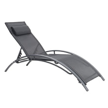 Load image into Gallery viewer, Set of 2 Garden sun lounger with cushion, Sun lounger Recliner