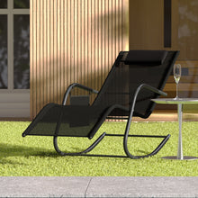 Load image into Gallery viewer, Garden sun lounger with cushion, Sun lounger chair, Outdoor C-shaped chair