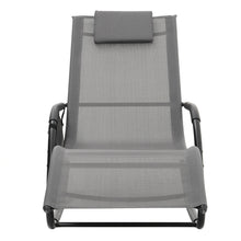 Load image into Gallery viewer, Garden sun lounger with cushion, Sun lounger chair, Outdoor C-shaped chair